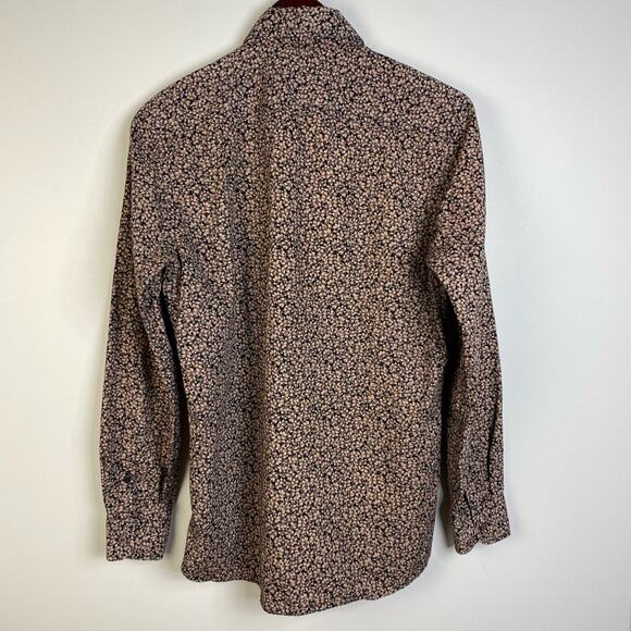 Diesel Mens S Long Sleeve Button Down Shirt Floral All Over Print Cotton - Picture 5 of 7